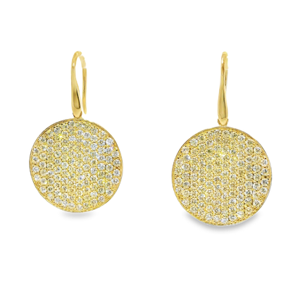 5.21CT Diamond Earring 14k Yellow Gold