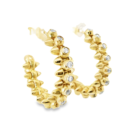 0.60CT Diamond 14k Yellow Gold Earring