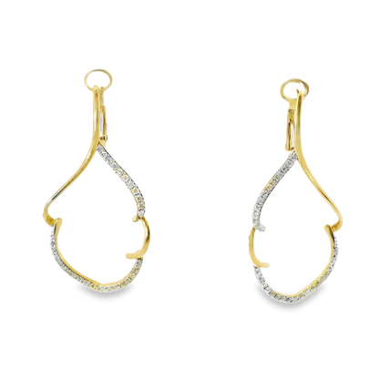 0.54CT Diamond 14k Yellow Gold Earring