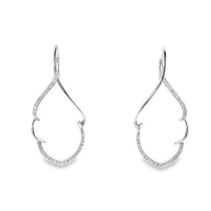 0.54CT Diamond 14k White Gold Earring