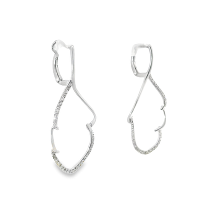0.54CT Diamond 14k White Gold Earring
