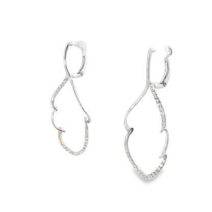 0.54CT Diamond 14k White Gold Earring
