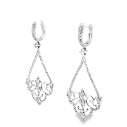 1.53CT Diamond 18k White Gold Earring