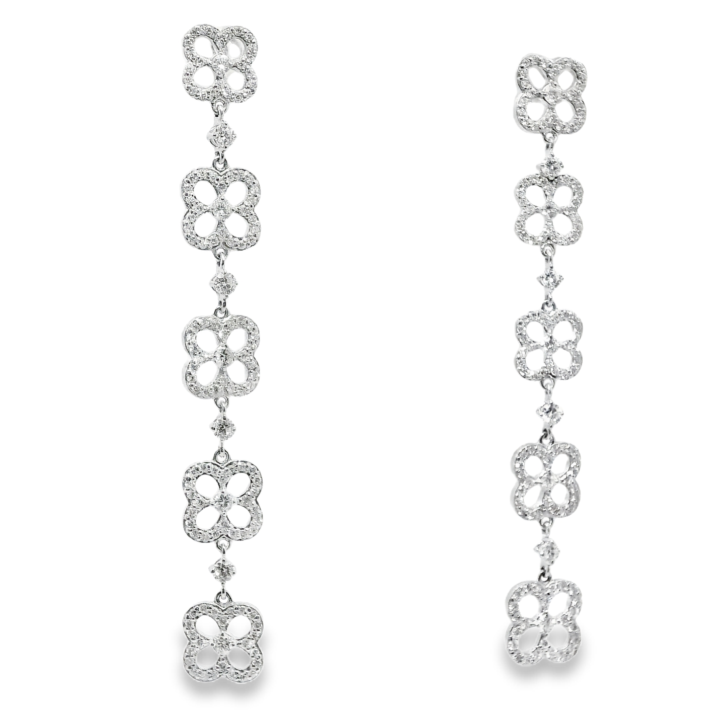 2.20CT Diamond 14K White Gold Earring