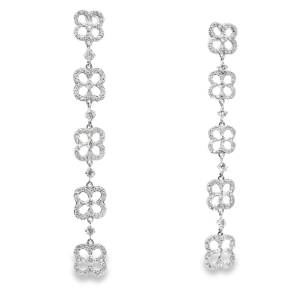 2.20CT Diamond 14K White Gold Earring