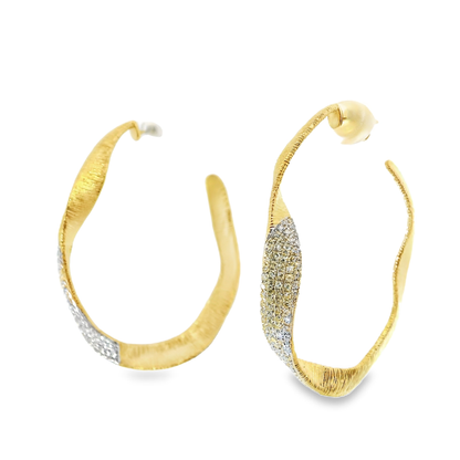 0.52CT Diamond 14k Yellow Gold Earring