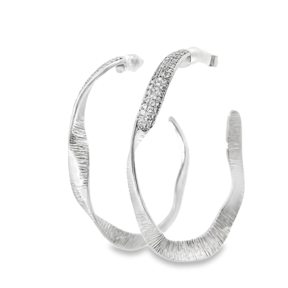 0.29CT Diamond 14k White Gold Earring