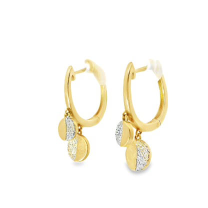 0.16CT Diamond 14k Yellow Gold Earring