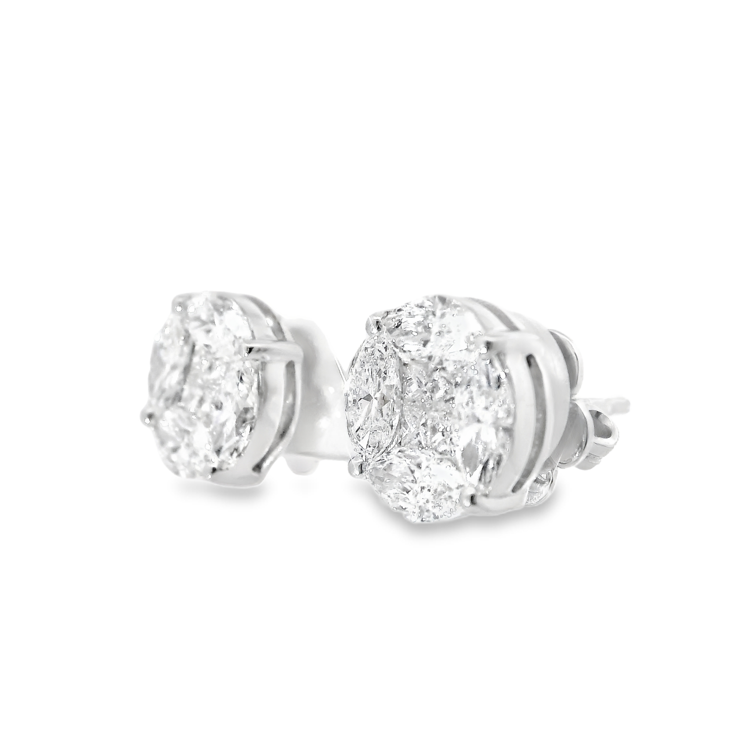 2.69CT Diamond 18k Gold Earring