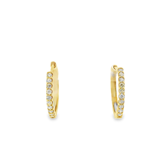 0.20CT Diamond 18k Yellow Gold Earring