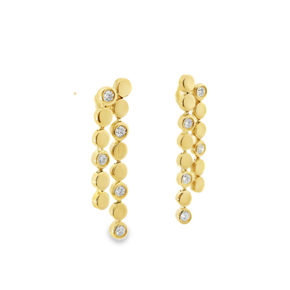 0.40CT Diamond 14k Yellow Gold Earring