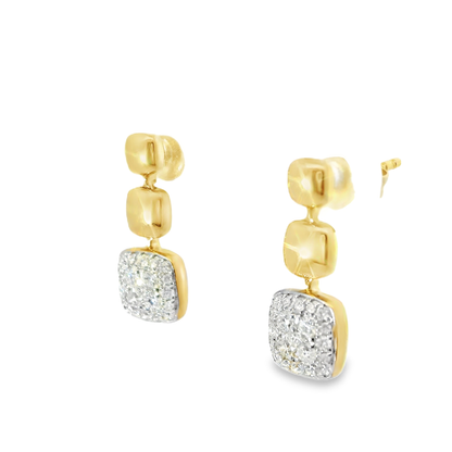 0.34CT Diamond 14k Yellow Gold Earring