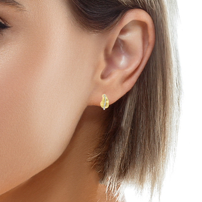 0.14CT Diamond 14k Yellow Gold Earring