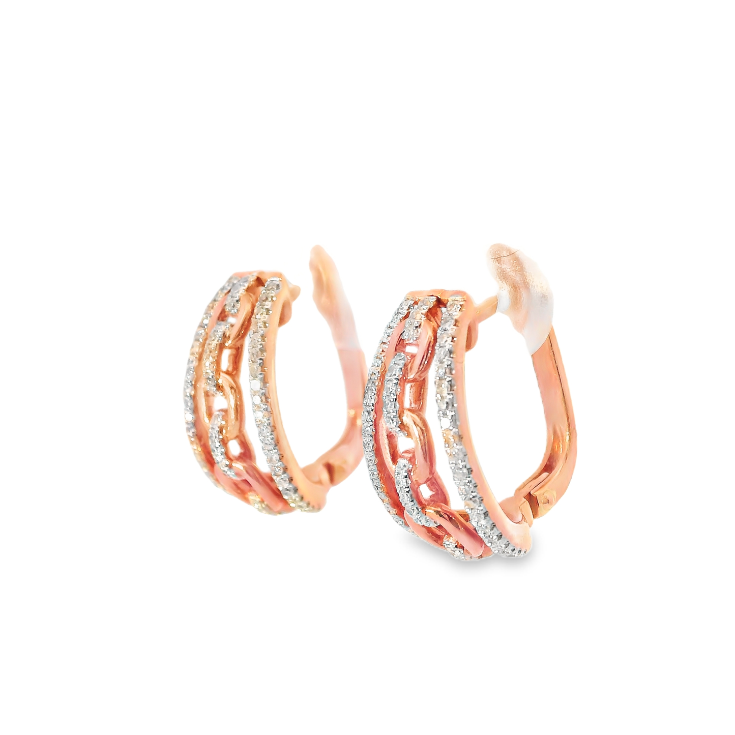 0.38CT Diamond 14k Rose Gold Earring