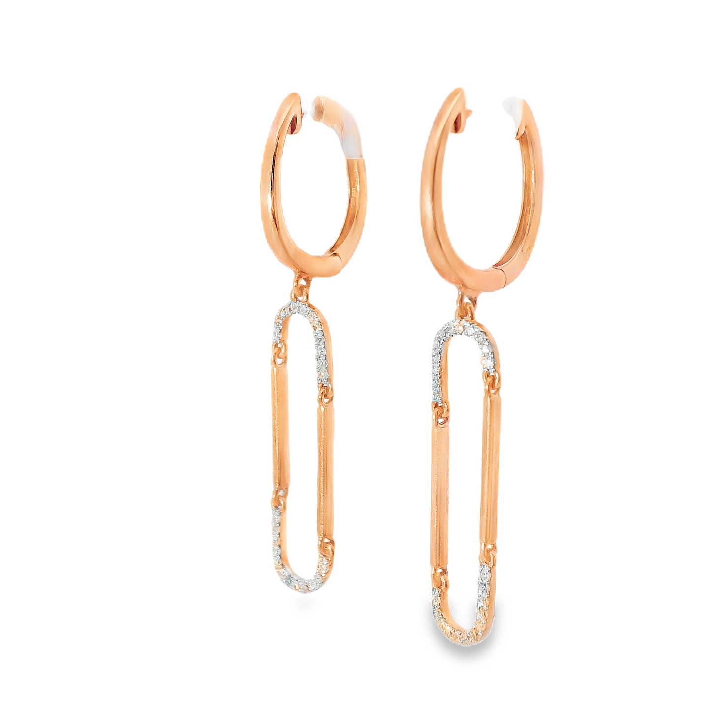 0.16CT Diamond 14k Rose Gold Earring