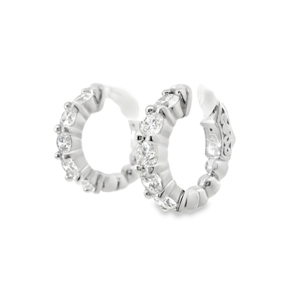 1.58CT Diamond 14k White Gold Earring