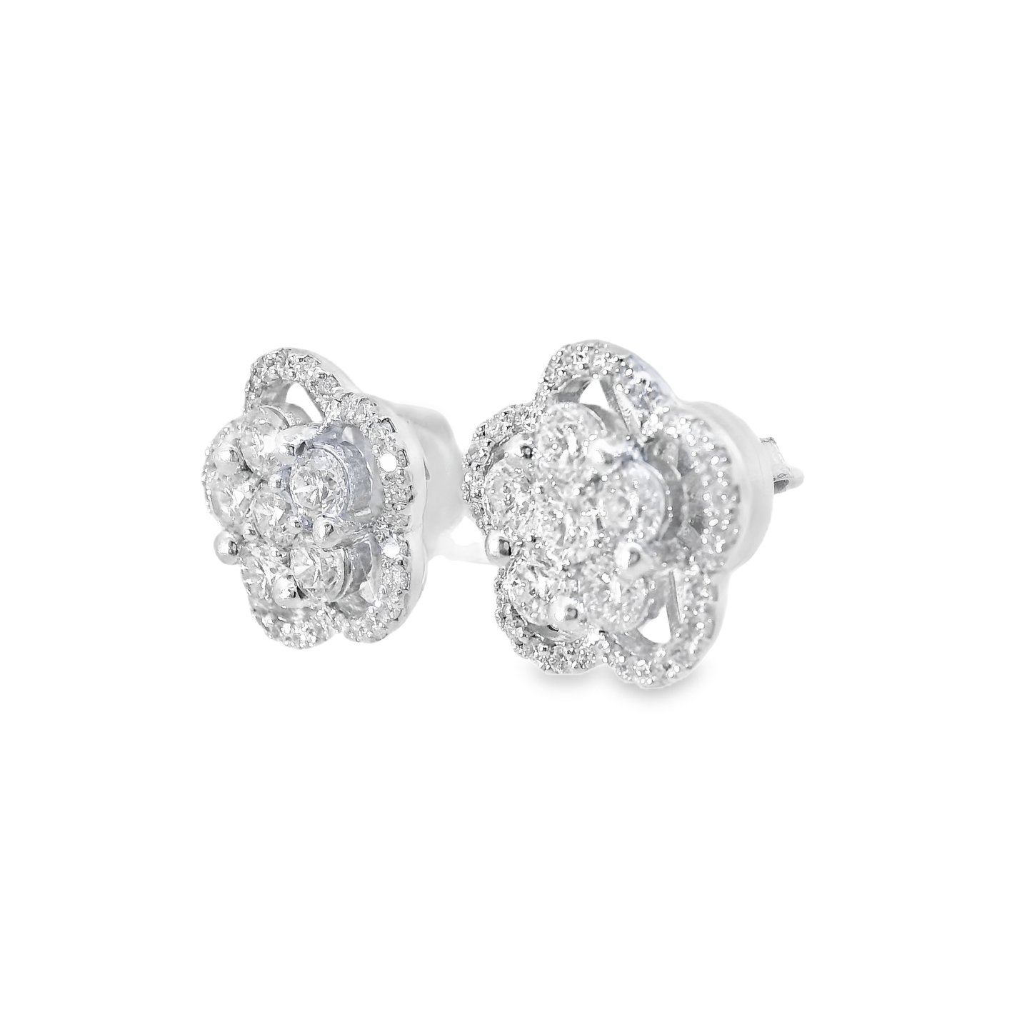 2.24CT Diamond 14k White Gold Earring