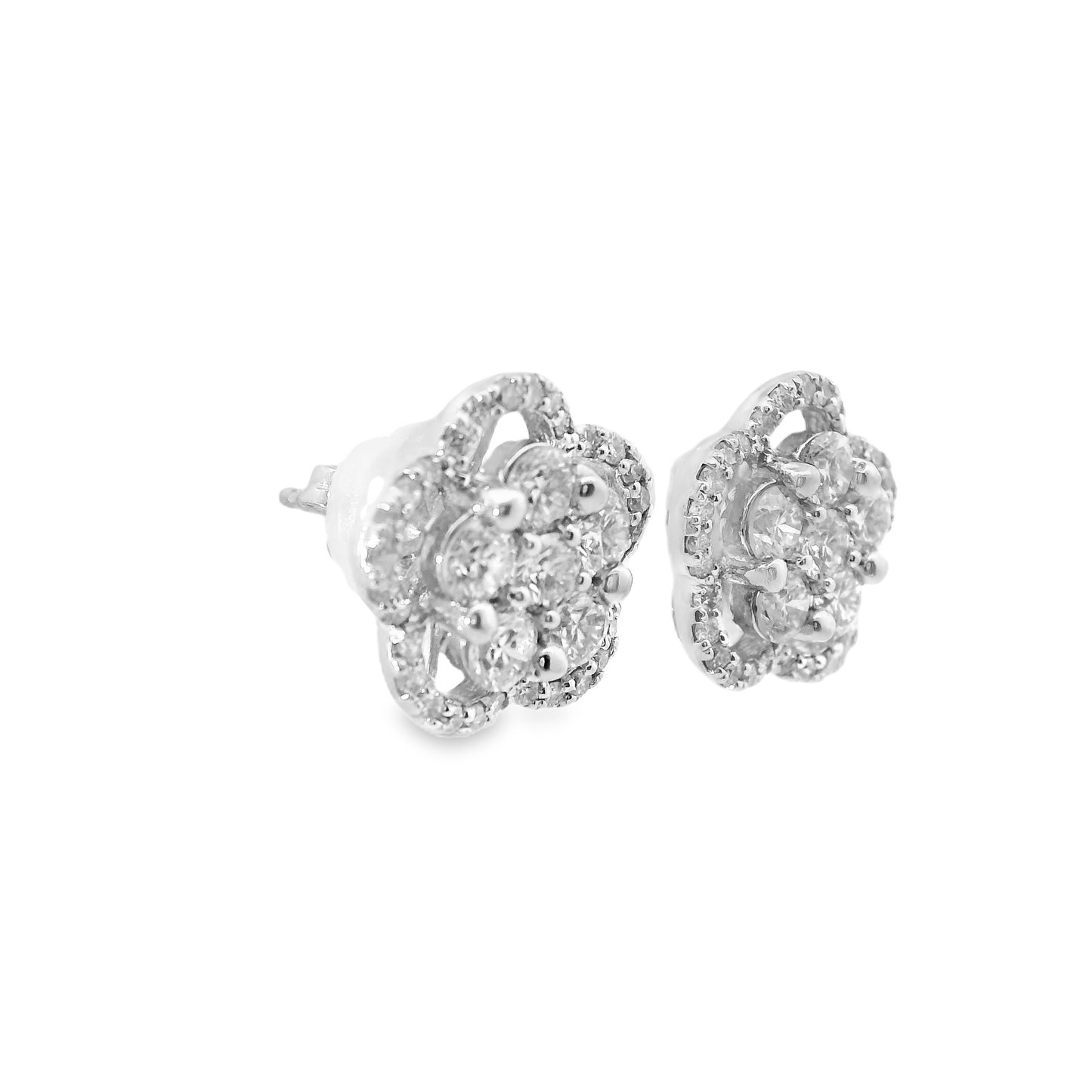 2.24CT Diamond 14k White Gold Earring