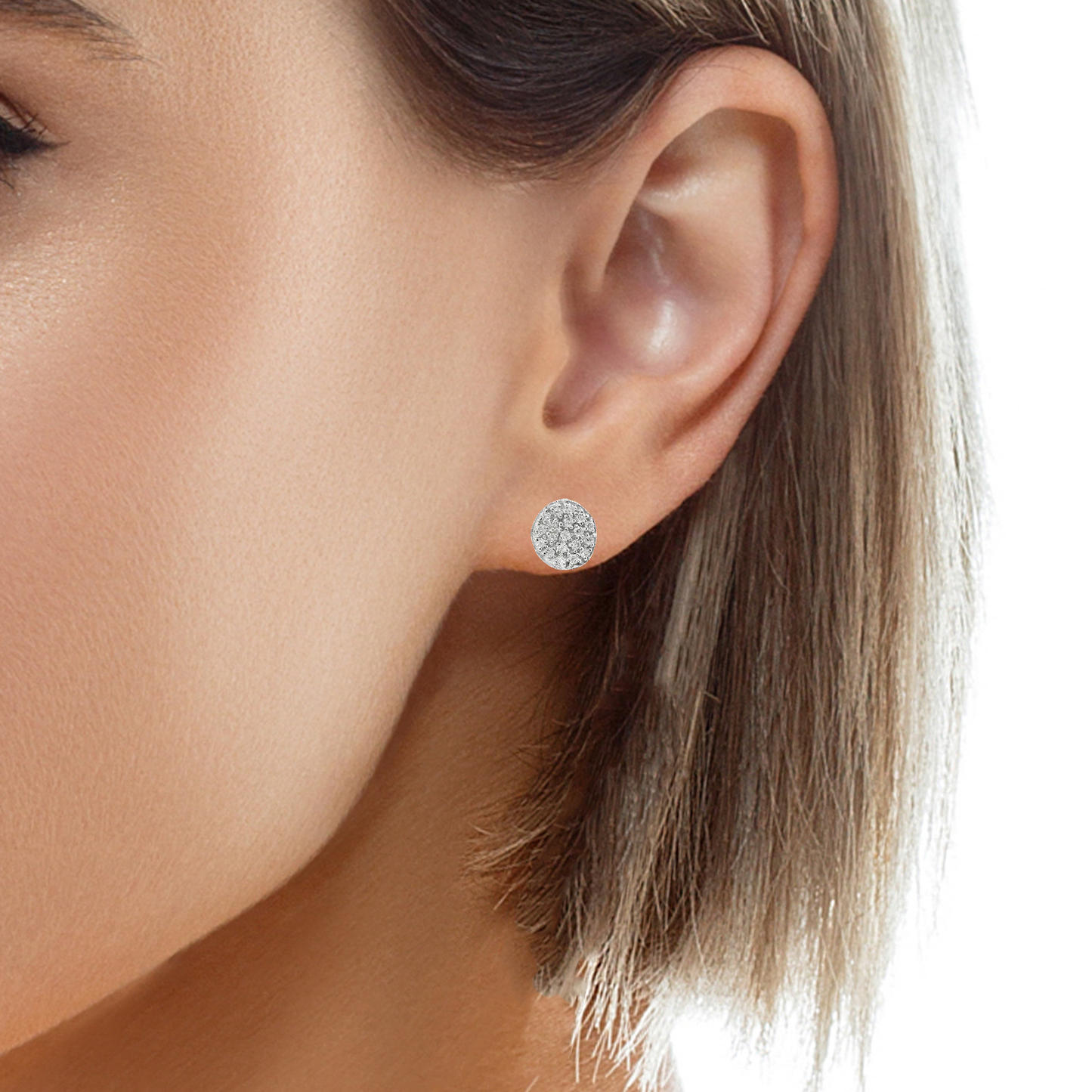 0.70CT Diamond 14k White Gold Earring