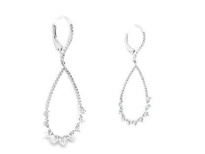 1.03Ct Diamond Earring 14k White Gold