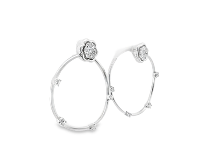 1.16CT Diamond Earring 18k White Gold