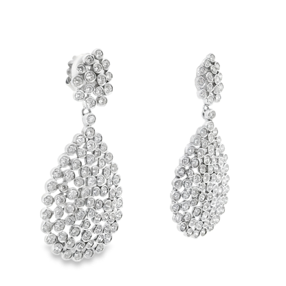 6.27CT Diamond   Earring 18k White Gold