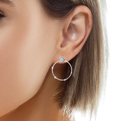 1.16CT Diamond Earring 18k White Gold