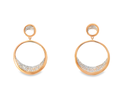 0.38CT Diamond Earrings 14k Rose Gold