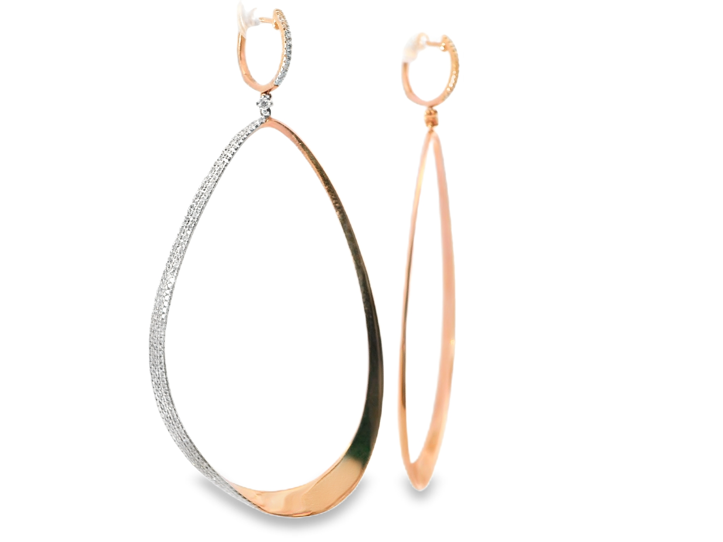 1.27CT Diamond Earring 14k Rose Gold