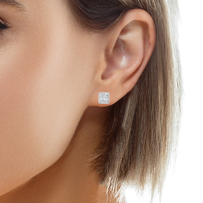 1.25CT Diamond  18k White Gold Earring