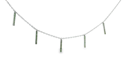 0.25CT Tsavorite Stone 14k White Gold