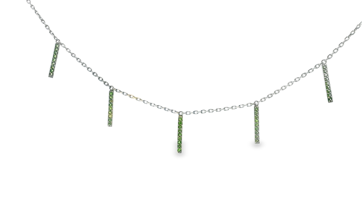 0.25CT Tsavorite Stone 14k White Gold