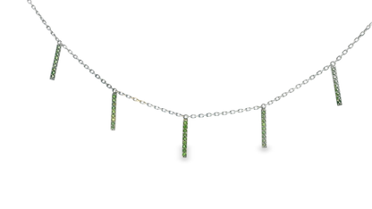 0.25CT Tsavorite Stone 14k White Gold