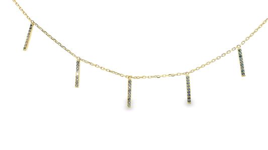 0.35CT Blue Sapphire 14k Yellow Gold