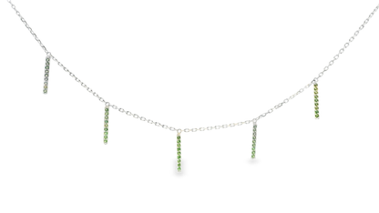 0.25CT Tsavorite Stone 14k White Gold