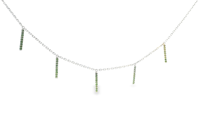 0.25CT Tsavorite Stone 14k White Gold