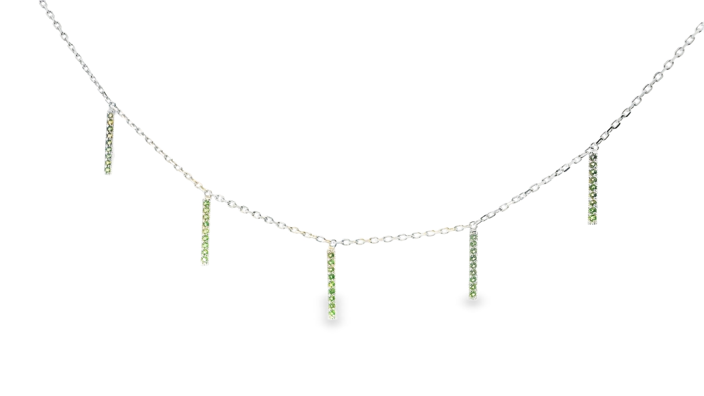 0.25CT Tsavorite Stone 14k White Gold