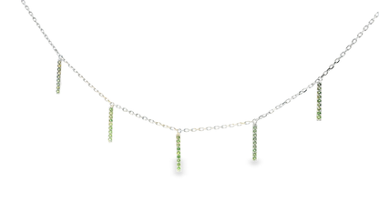 0.25CT Tsavorite Stone 14k White Gold
