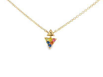0.20CT Mixed Sapphire 14k Rose Gold Pendant