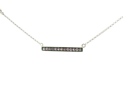 0.02Ct Diamond with Pink Sapphire 14k White Gold Pendant
