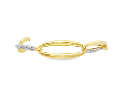 0.76CT Diamond  14k Yellow Gold Bracelet