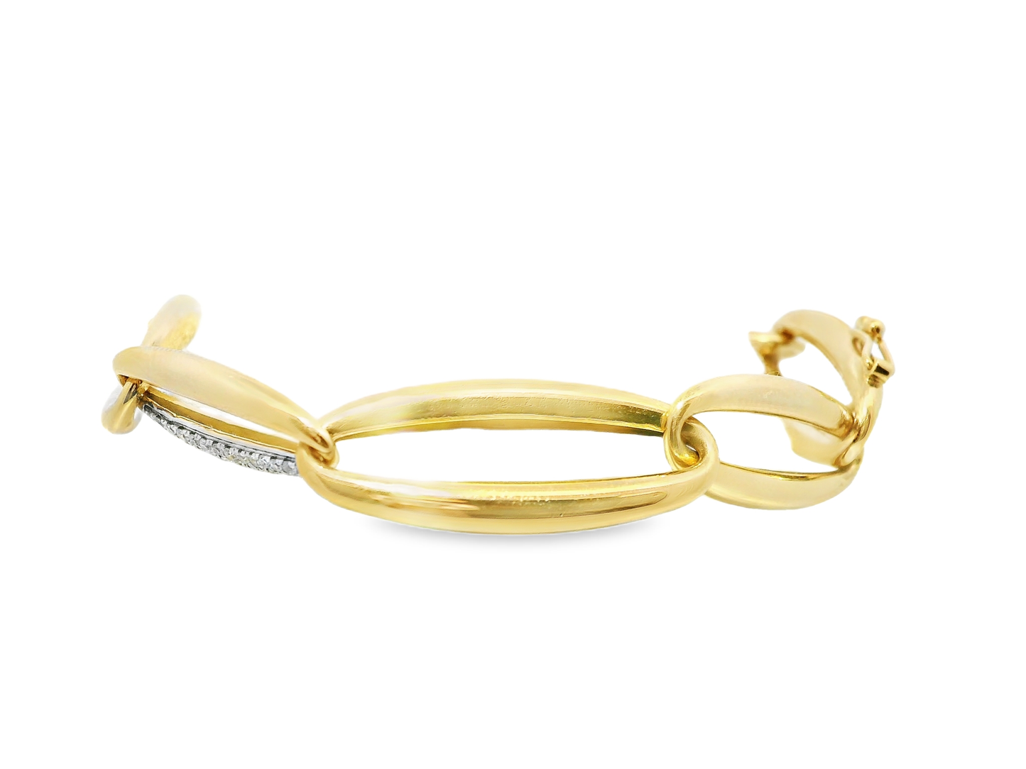 0.76CT Diamond  14k Yellow Gold Bracelet