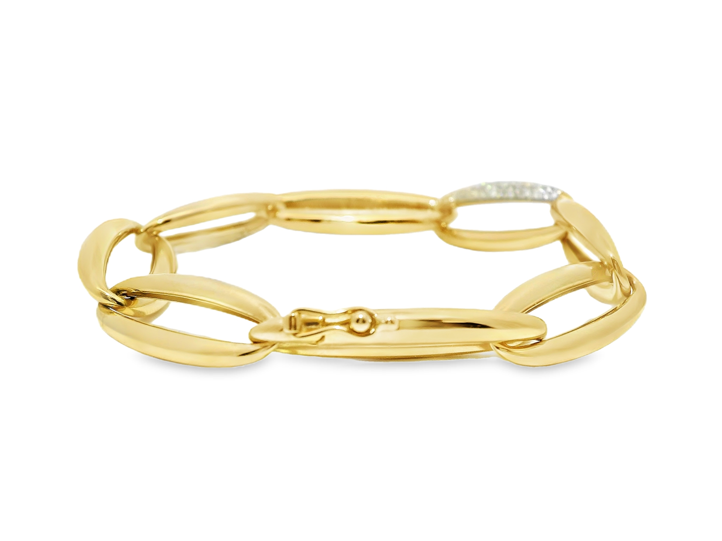 0.76CT Diamond  14k Yellow Gold Bracelet