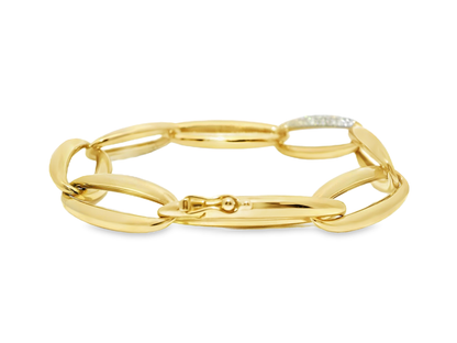 0.76CT Diamond  14k Yellow Gold Bracelet