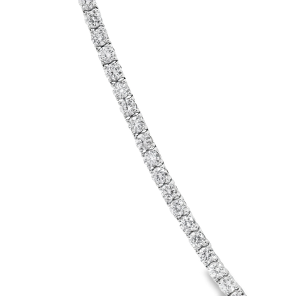 7.07CT Diamond 4 Prong Tennis 14K White Gold Necklace