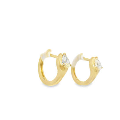 0.47CT  Lab Diamond 14k Yellow Gold Earring