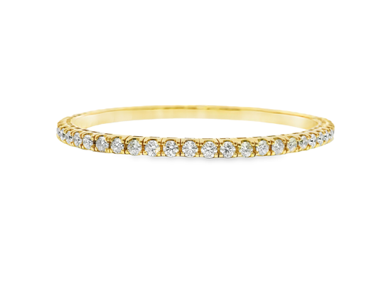 4.81CT Diamond Stretch Bangle 18k Yellow Gold