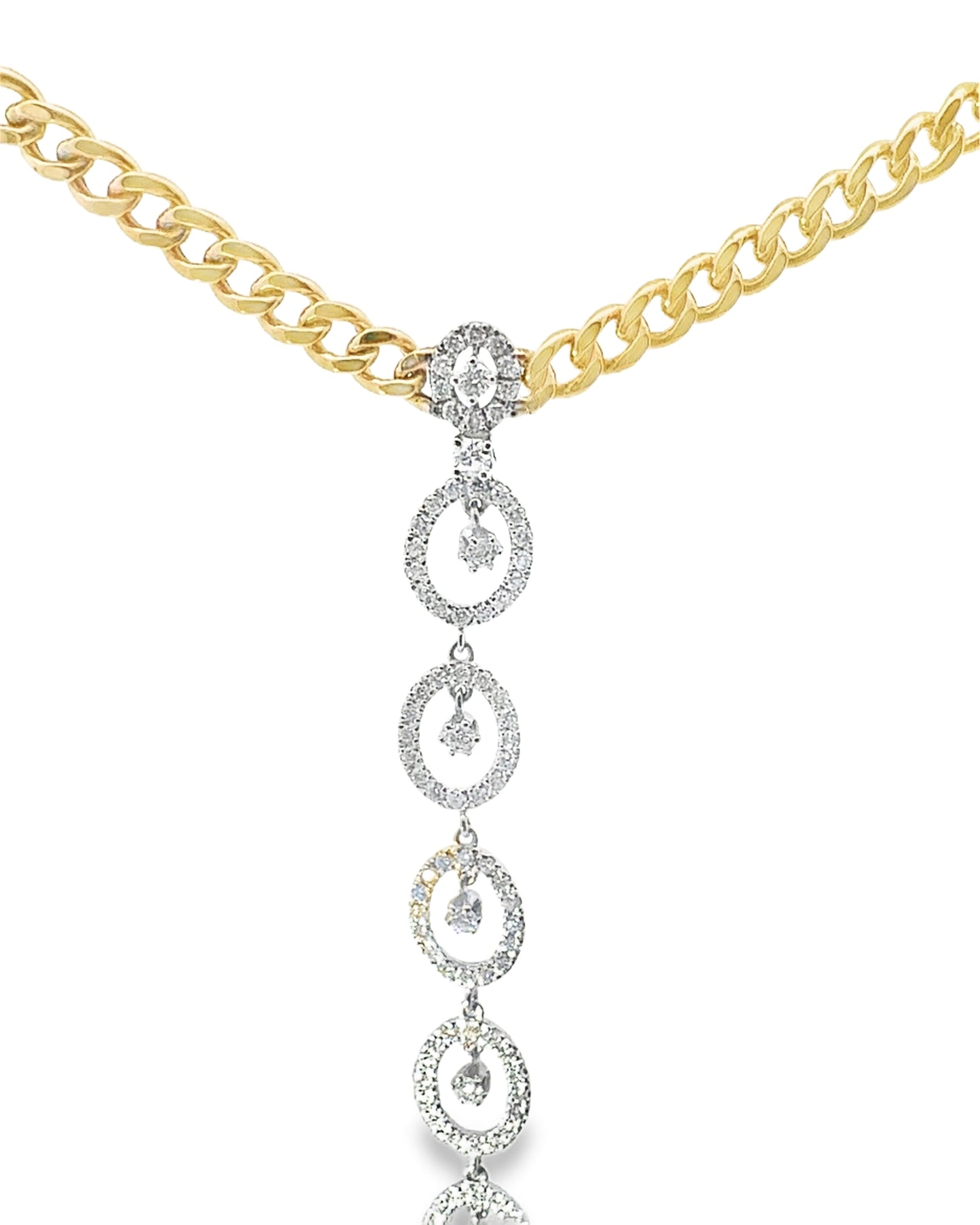 1.70CT Diamond Pendant 14k Yellow Gold