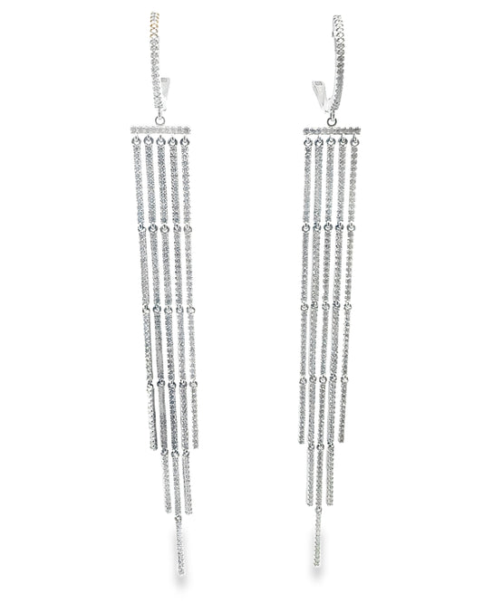 5.10CT Diamond 14k White Gold Earring