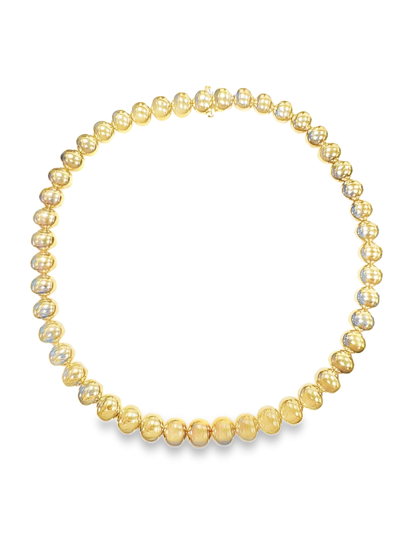 Plain Ball 14k Yellow Gold Necklace